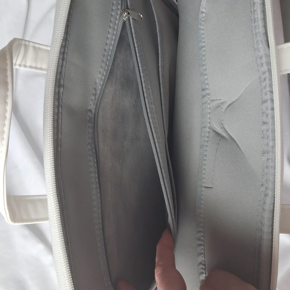Stylish Gray and White Laptop Bag